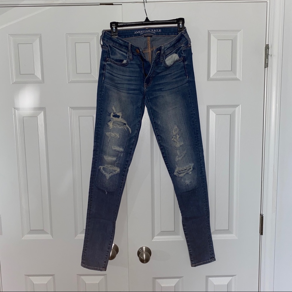 Distressed jeans
